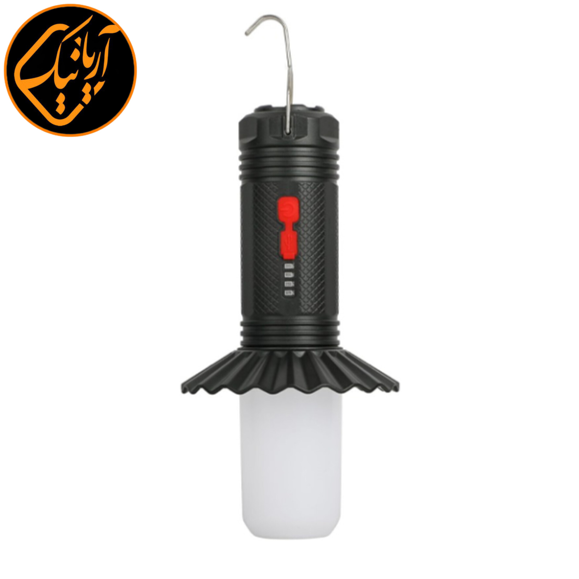 چراغ قوه و چراغ آویز شارژی با قابلیت مگنت باتری خور مناسب شرایط اضطراری مدل JB-968L