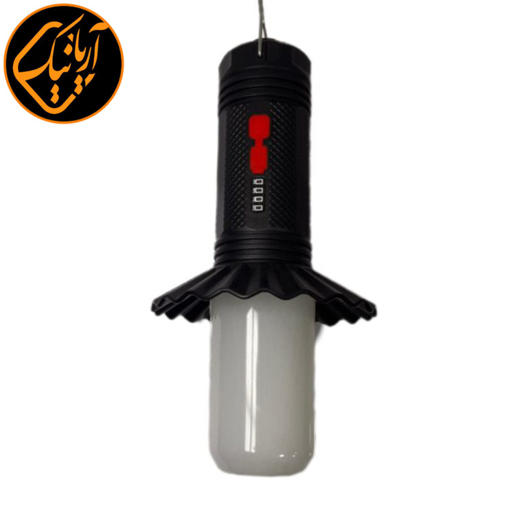 چراغ قوه و چراغ آویز شارژی با قابلیت مگنت باتری خور مناسب شرایط اضطراری مدل JB-968L