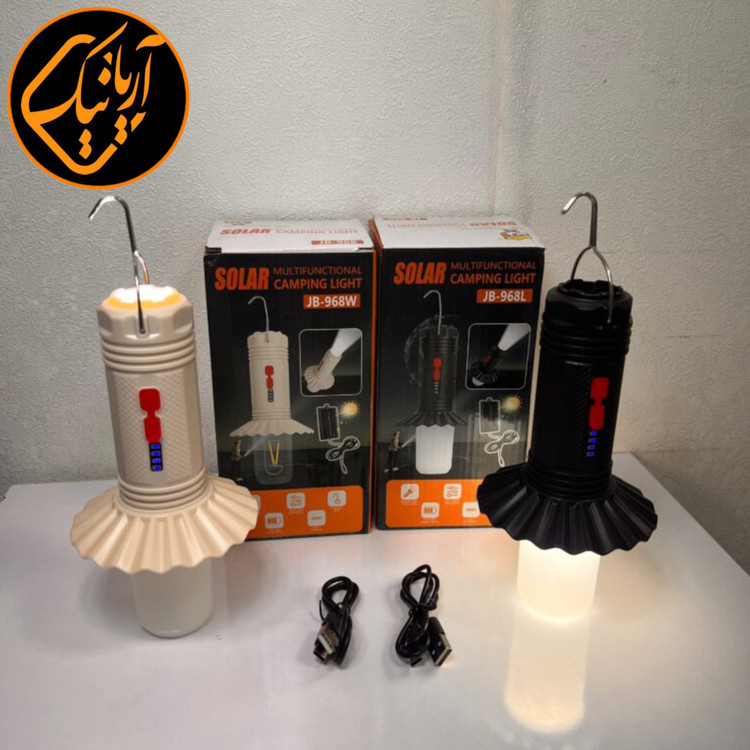 چراغ قوه و چراغ آویز شارژی با قابلیت مگنت باتری خور مناسب شرایط اضطراری مدل JB-968L