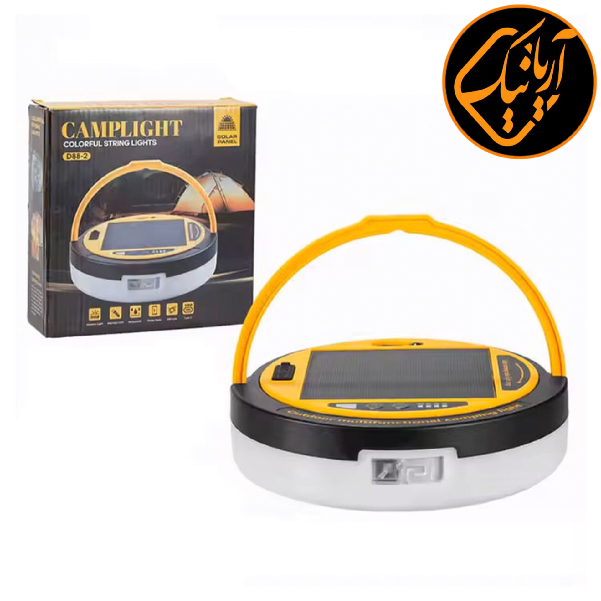 چراغ اضطراری و ریسه ۱۵ متری مناسب کمپینگ و شرایط اضطراری با قابلیت پاوربانک به همراه ریموت کنترل سایز بزرگ