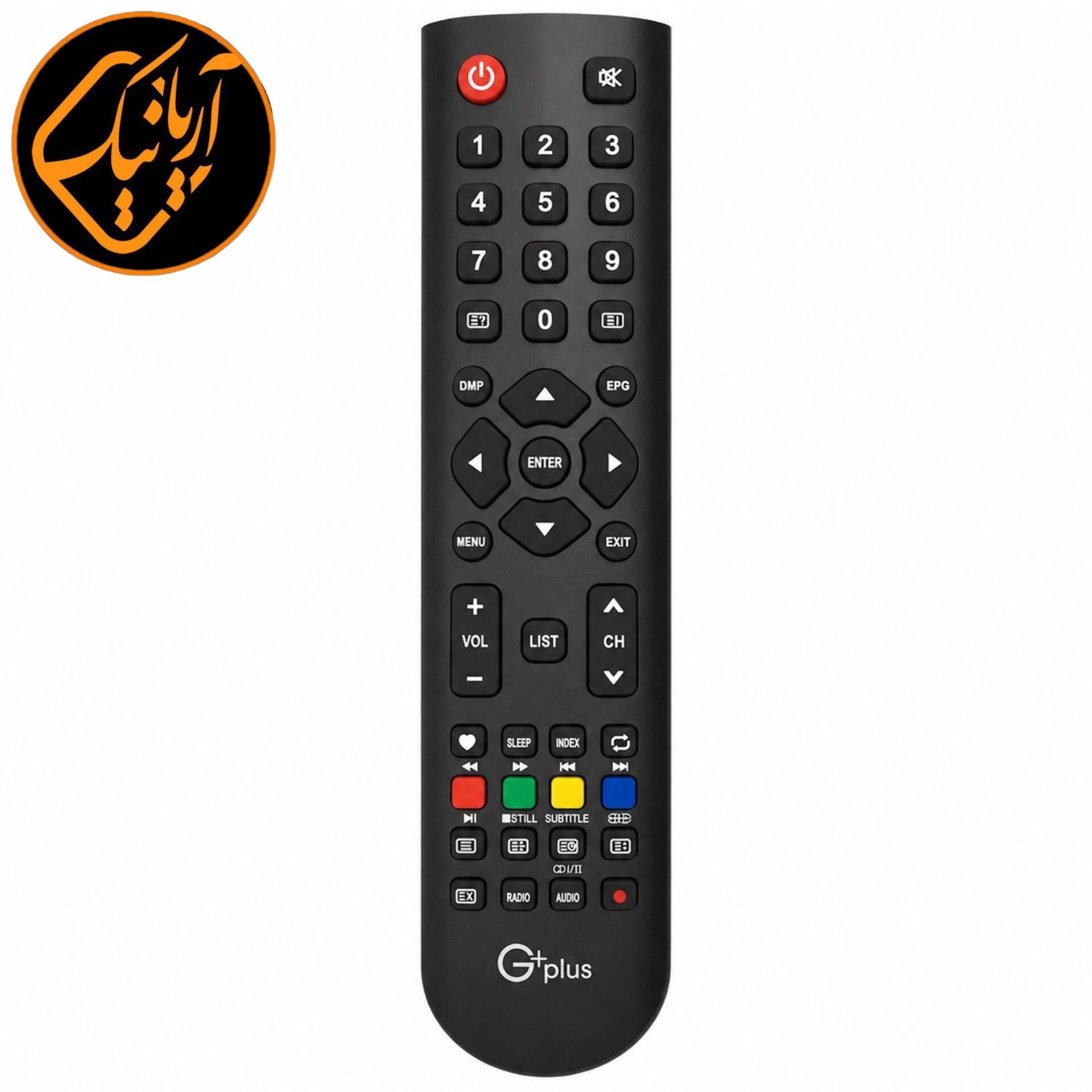 کنترل ته گرد تلویزیون جی پلاس اصلی شرکتی جنس درجه یک GPlus 80501 اورجینال