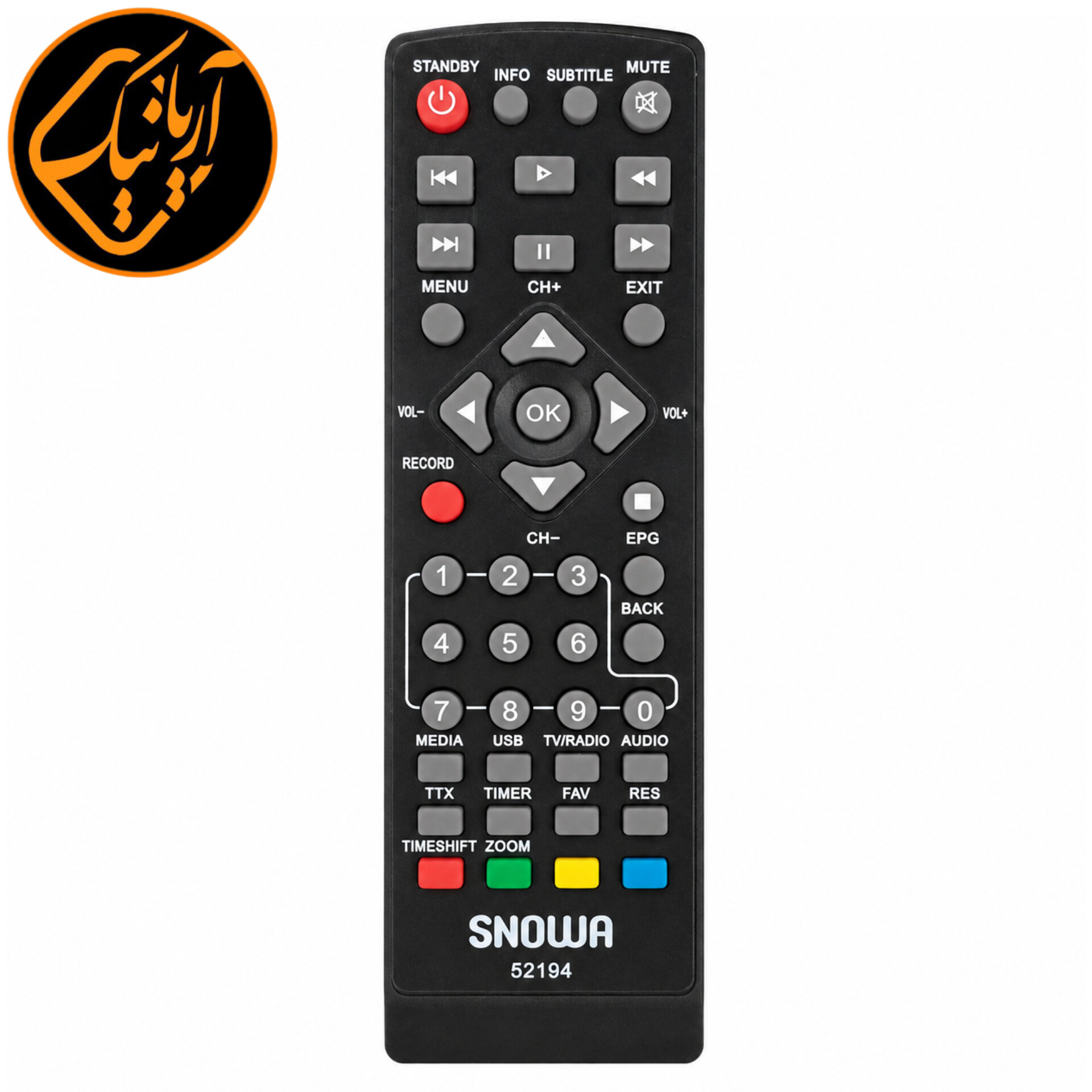 کنترل گیرنده دیجیتال اسنوا کد 52194 اصلی و درجه یک