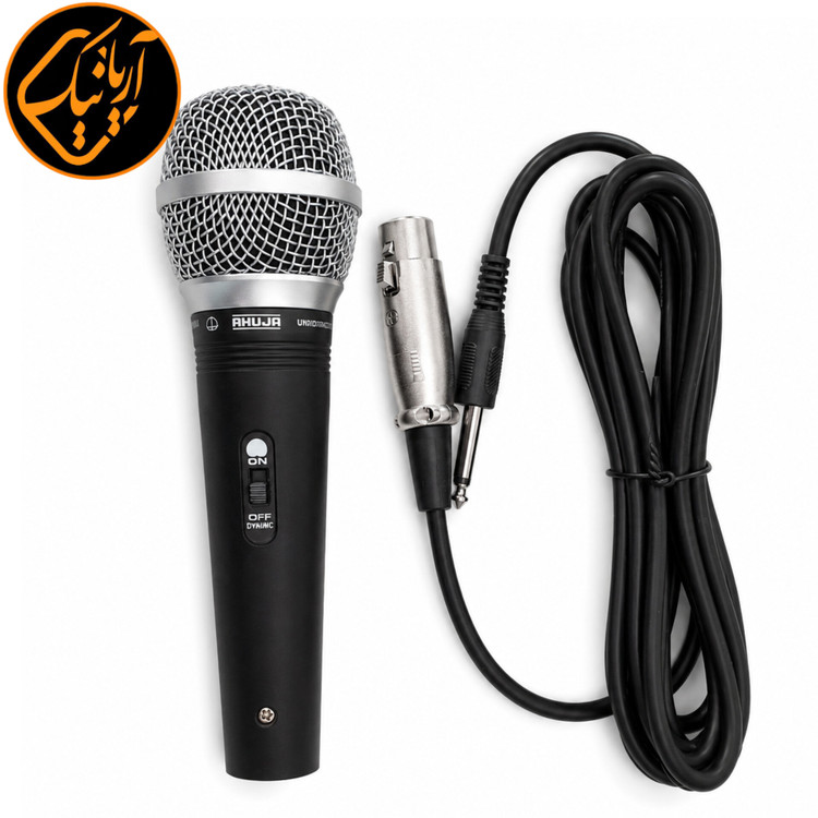 میکروفون سیمی اهوجا مدل AUD-100XLR اصلی | میکروفون داینامیک حرفهای مداحی، سخنرانی و مراسم مذهبی