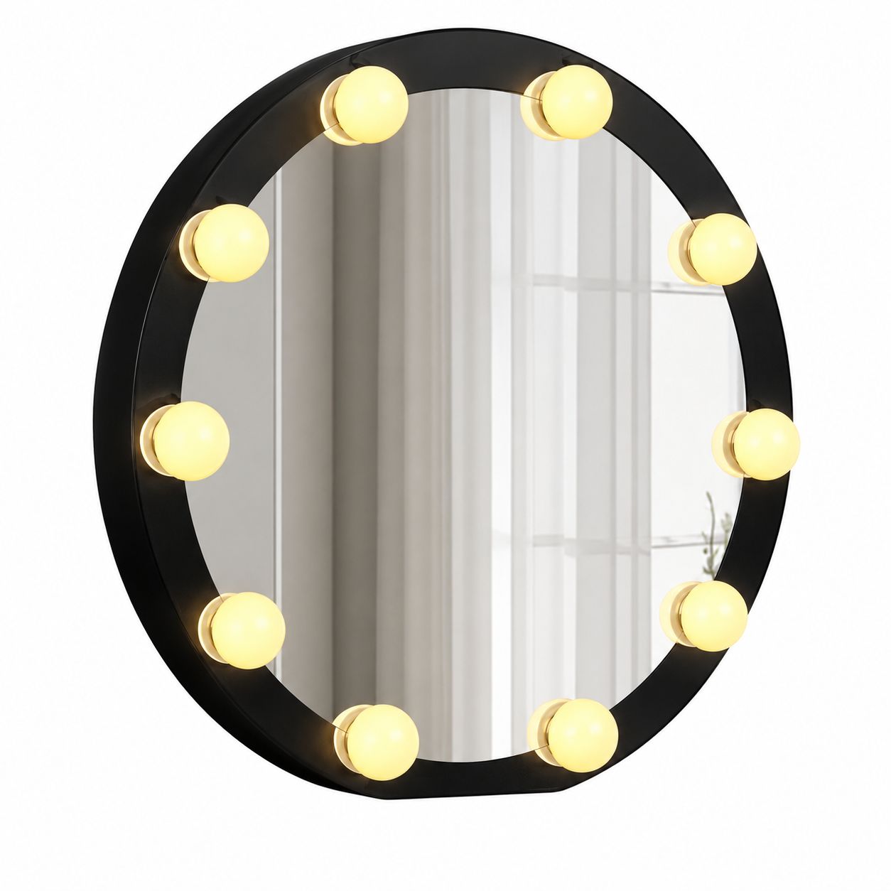 چراغ آینه گریم LED هالیوودی 10 لامپ Vanity Mirror Light | سه رنگ نور، ریموت کنترل، USB، تنظیم شدت نور