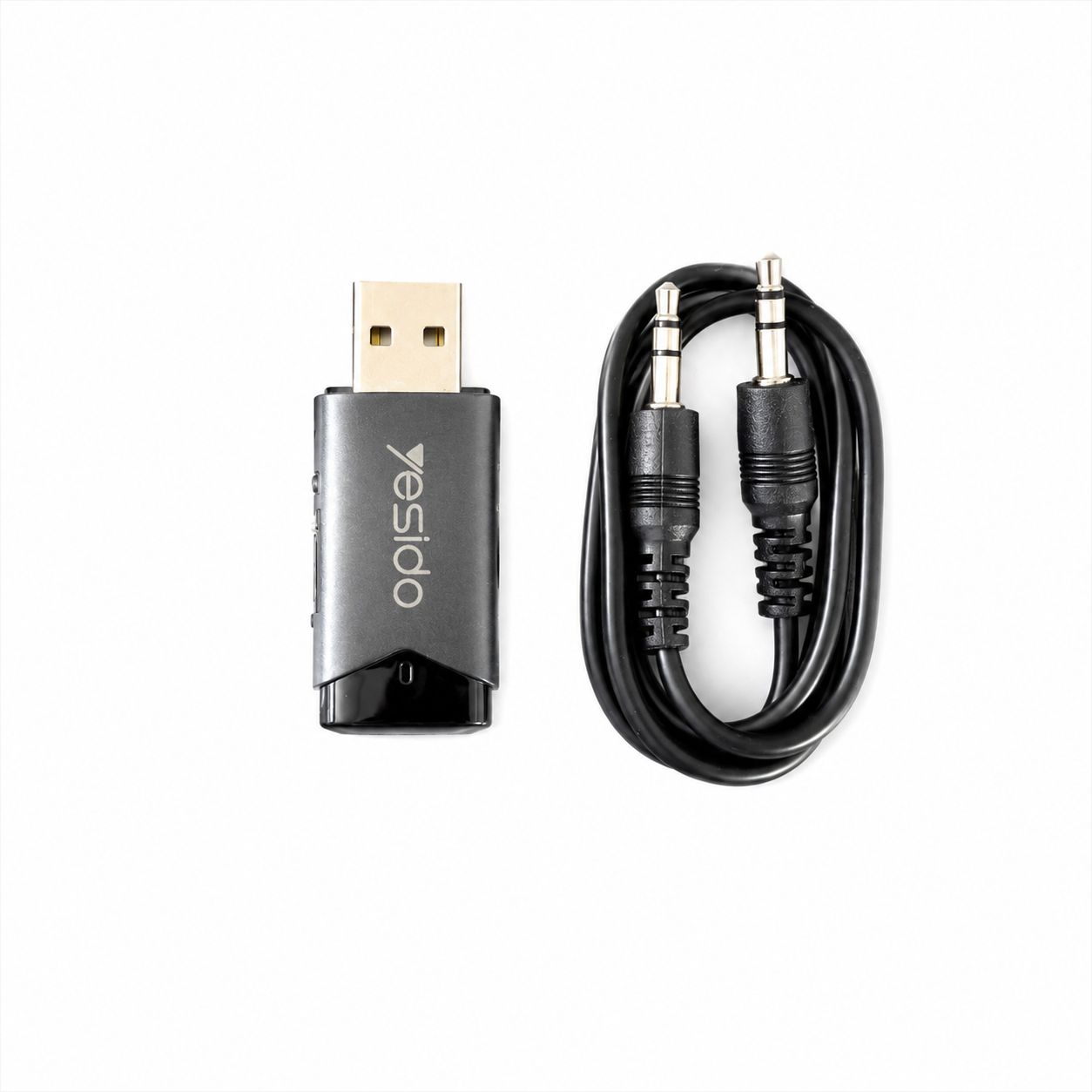 گیرنده بلوتوث USB به AUX یسیدو مدل YESIDO YAU40 | دانگل بلوتوث خودرو Bluetooth 5.0 با قابلیت مکالمه و پخش موسیقی HD
