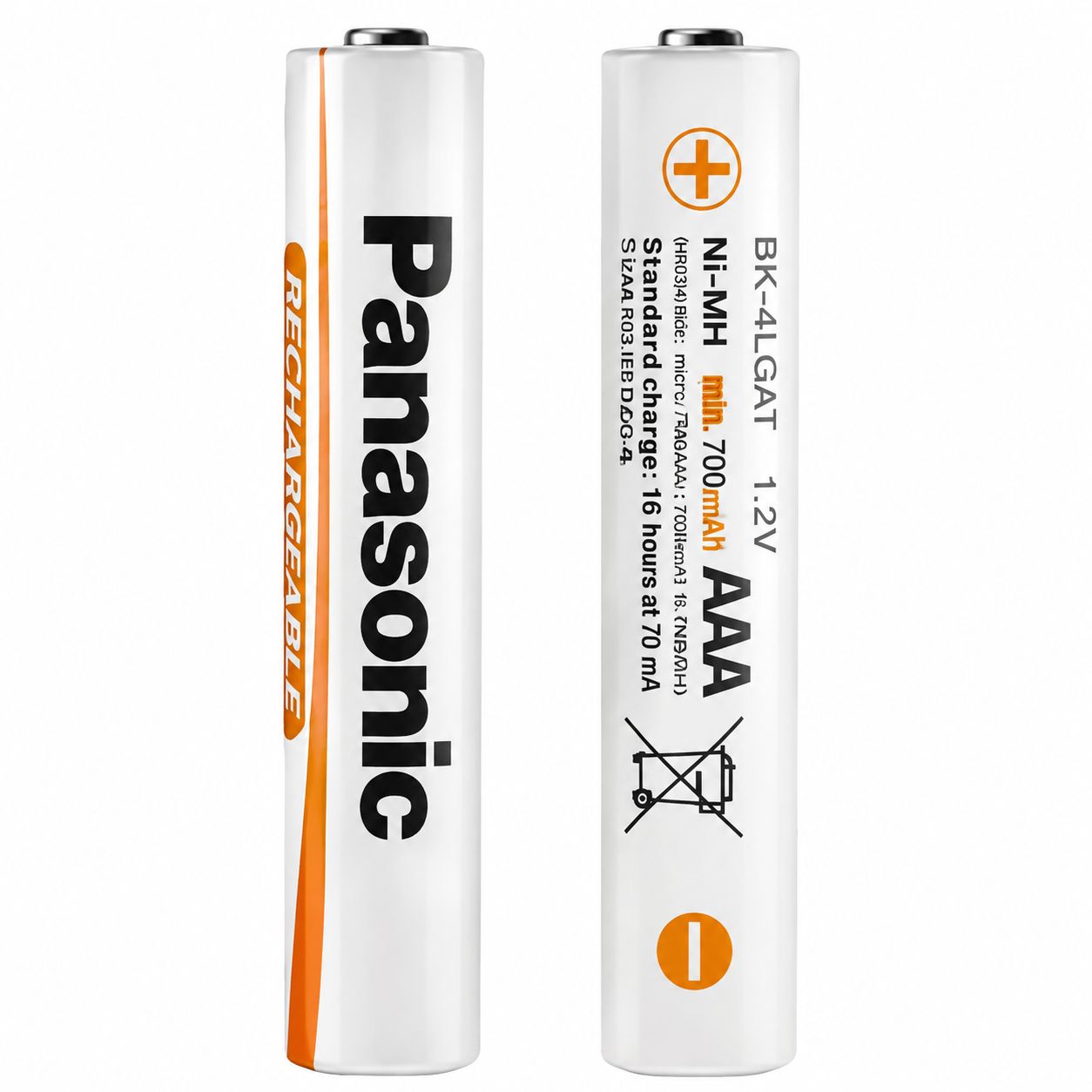 خرید باتری شارژی پاناسونیک مدل BK-4LGAT نیم‌قلمی 700mAh | بسته 2 عددی