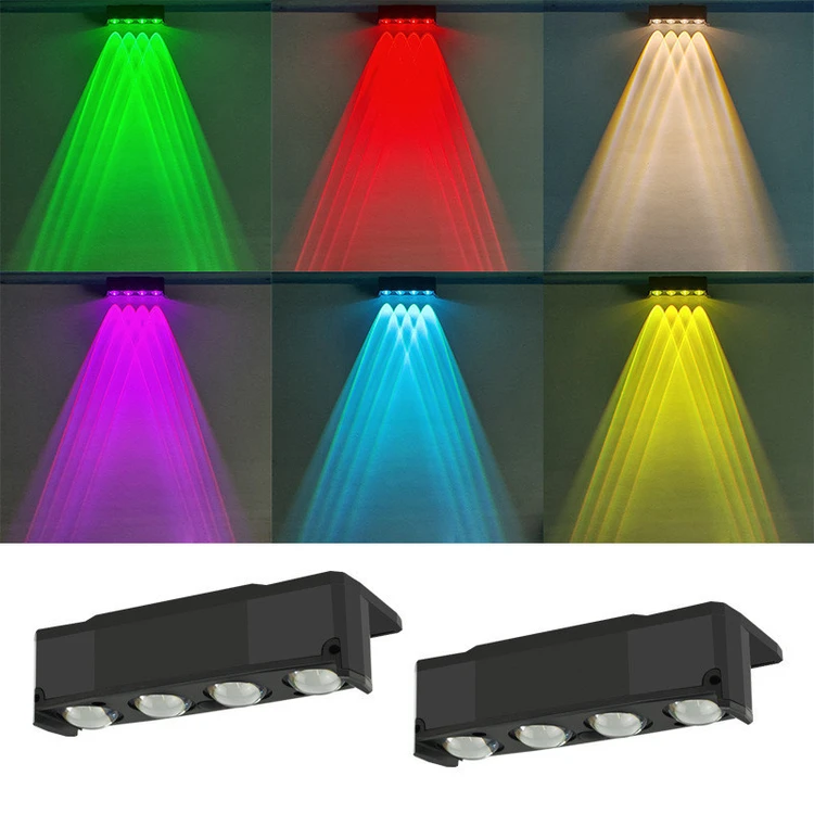 چراغ دیواری خورشیدی 8 لامپ شارژی RGB مدل MY-85080-8 هفت‌رنگ ضدآب مناسب برای تزئین، باغ، حیاط و فضای باز