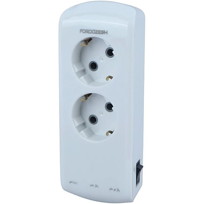 محافظ ولتاژ ارت‌دار ۲ خانه دیجیتال دیواری فروزش مدل لوتوس LT200DW | محافظ لباسشویی و ظرفشویی ۴۰۰۰VA