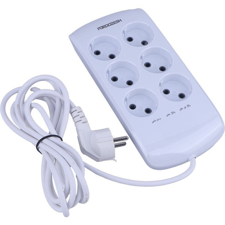 محافظ برق دیجیتال 6 خانه ارتدار صوتی تصویری لوتوس فروزش مدل LT600D با کابل 2.8 متری