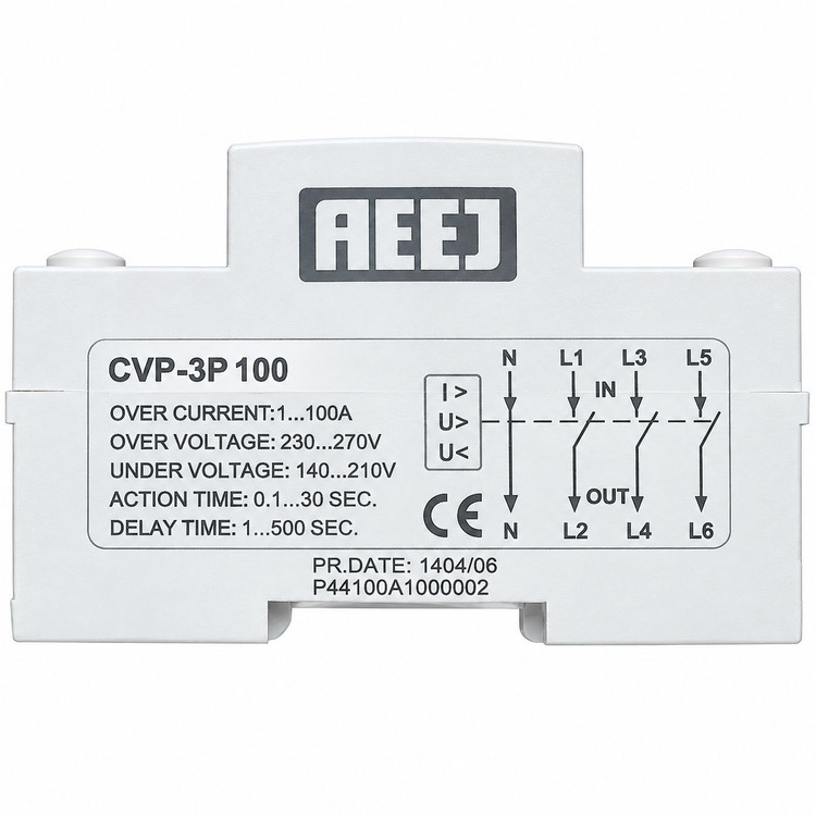 محافظ ولتاژ و جریان سه فاز 100 آمپر آییژ مدل CVP-3P اصلی