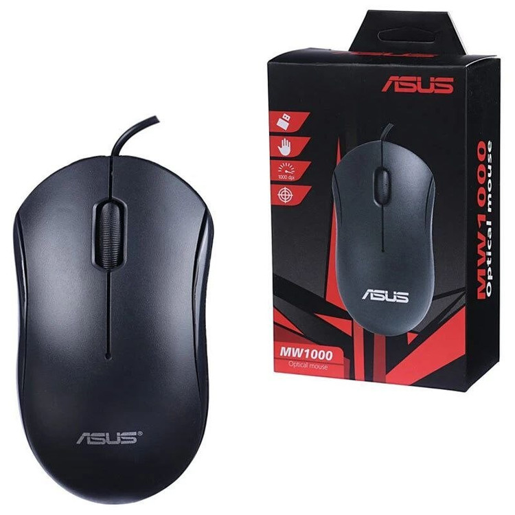 موس با سیم ایسوس ASUS مدل MW1000 با اتصال USB با کابل 1.1متری