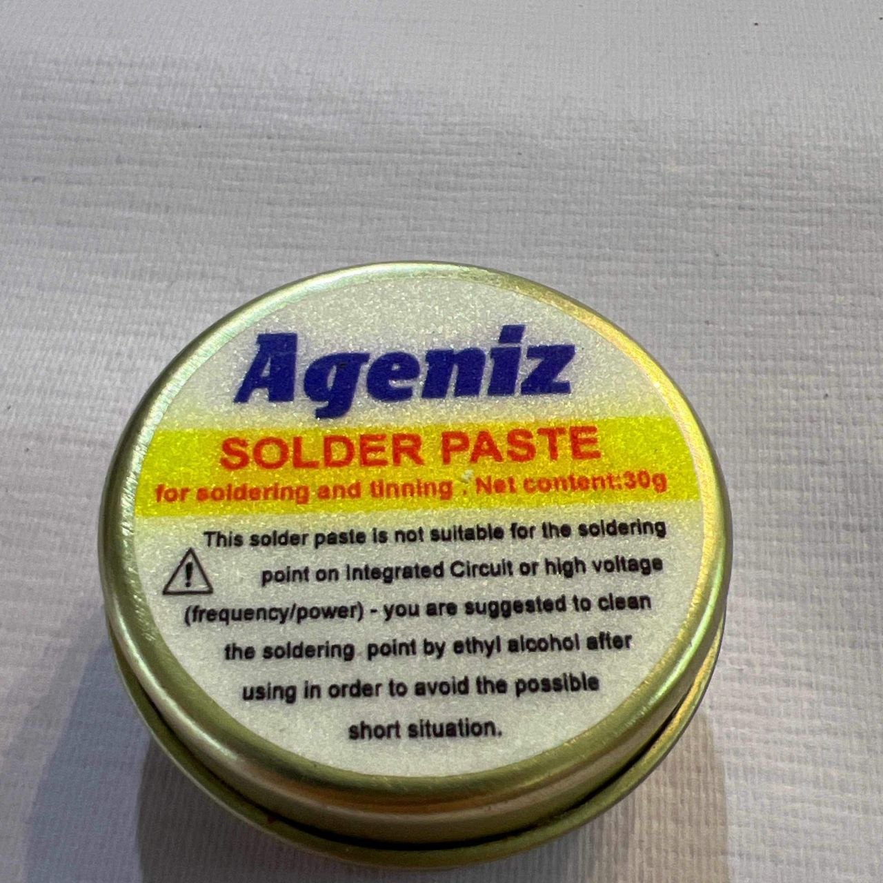 روغن لحیم ۳۰ گرمی اگنیز Ageniz کاملاً اصلی
