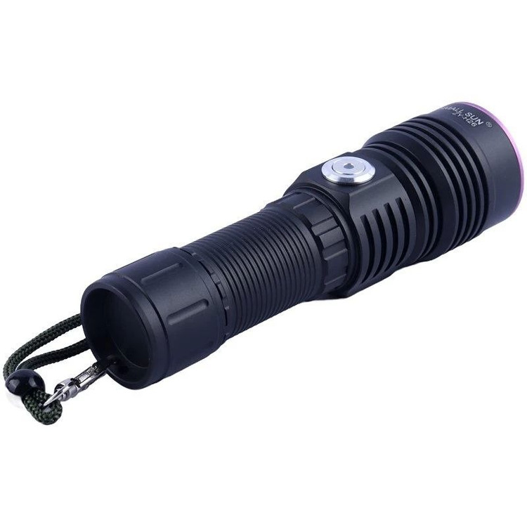 چراغ قوه یووی شارژی اسمال سان مدل ZY-H26 UV اصلی فرابنفش با باتری ۶۸۰۰ میلیآمپر ساعت و درگاه شارژ Type-C، مناسب تشخیص اسکناس تقلبی و بررسی سنگهای معدنی